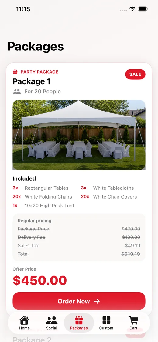 MayKim Rentals NY packages screen